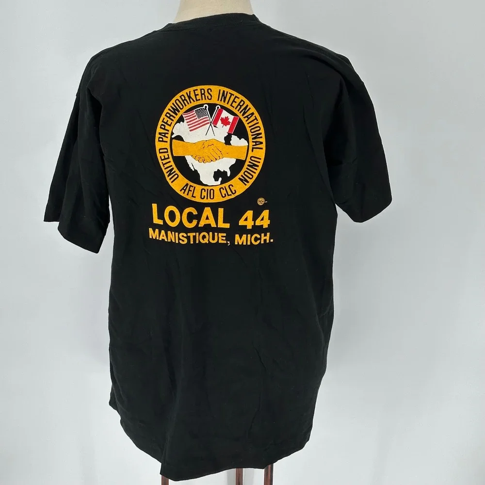 Vintage United Paperworkers UPIU Local 44 MI AFL-CIO Union Single‎ Stich Tee XXL